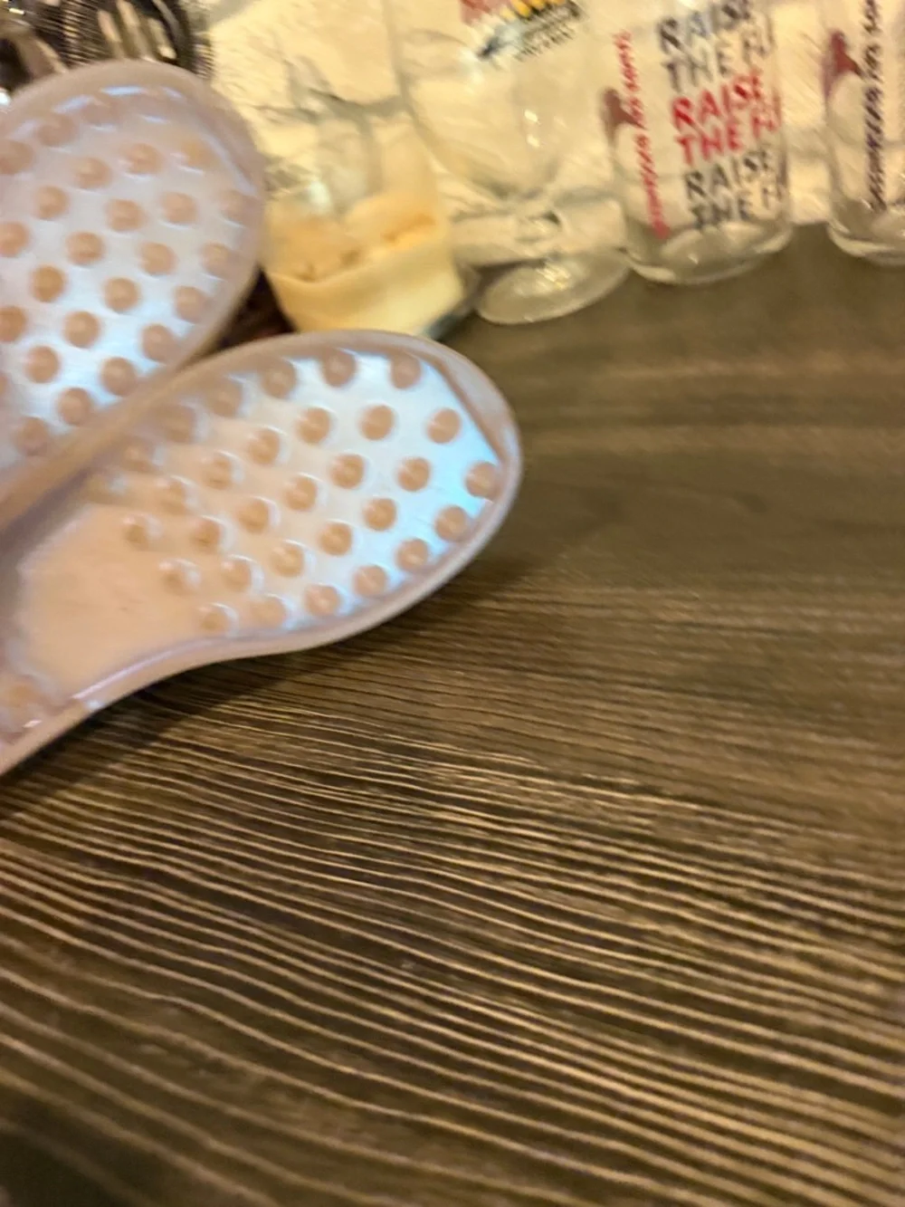 Mini Melissa Pearlescent Pink Jelly Sandals (Girls)